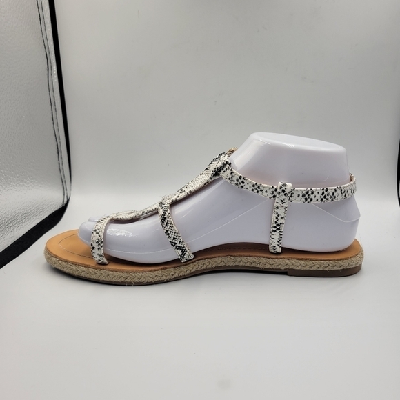 Lulus Akina Natural Snake Espadrille Gladiator Sandals Sz 7.5 - Picture 7 of 10